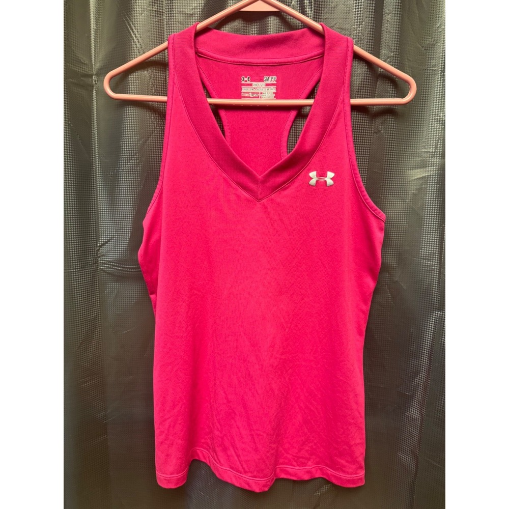 Under Armour Heat Gear Pink Razor Back Workout Tank Size Small